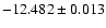 $-12.482\pm0.013$