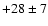 $+28\pm7$