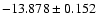 $-13.878\pm0.152$
