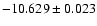 $-10.629\pm0.023$