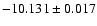 $-10.131\pm0.017$