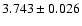$3.743\pm0.026$