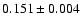 $0.151\pm0.004$