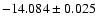 $-14.084\pm0.025$