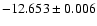 $-12.653\pm0.006$