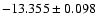 $-13.355\pm0.098$