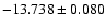 $-13.738\pm0.080$