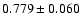 $0.779\pm0.060$