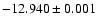$-12.940\pm0.001$