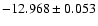 $-12.968\pm0.053$