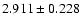 $2.911\pm0.228$