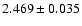 $2.469\pm0.035$