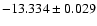 $-13.334\pm0.029$