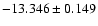 $-13.346\pm0.149$