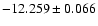 $-12.259\pm0.066$