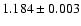 $1.184\pm0.003$