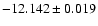 $-12.142\pm0.019$