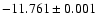 $-11.761\pm0.001$