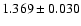 $1.369\pm0.030$