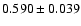 $0.590\pm0.039$