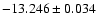 $-13.246\pm0.034$