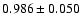 $0.986\pm0.050$