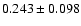 $0.243\pm0.098$