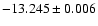 $-13.245\pm0.006$