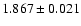 $1.867\pm0.021$