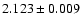 $2.123\pm0.009$