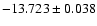 $-13.723\pm0.038$