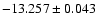 $-13.257\pm0.043$