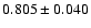 $0.805\pm0.040$
