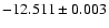 $-12.511\pm0.003$