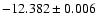 $-12.382\pm0.006$