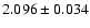 $2.096\pm0.034$