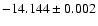 $-14.144\pm0.002$
