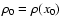 $\rho_0 = \rho(x_0)$