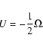 \begin{displaymath}U = - \frac{1}{2} \Omega.
\end{displaymath}