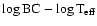 $\log {\rm BC}- \log {\rm T}_{\rm eff}$
