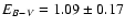 $E_{B-V} = 1.09 \pm 0.17$
