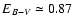$E_{B-V} \simeq 0.87$