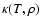 $\kappa(T,\rho)$