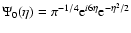 $\Psi_0(\eta)=\pi^{-1/4}
{\rm e}^{i6\eta} {\rm e}^{-\eta^2/2}$