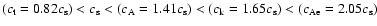 $(c_{\rm t}=0.82c_{\rm s})<c_{\rm s}<(c_{\rm A}=1.41c_{\rm s})<(c_{\rm k}=1.65c_{\rm s})<(c_{\rm Ae}=2.05c_{\rm s})$