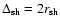 $\Delta _{{\rm sh}} = 2 r_{{\rm sh}}$
