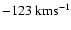 $-123~ {\rm kms^{-1}}$
