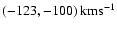$(-123,-100)~ {\rm kms^{-1}}$