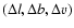 $(\Delta l, \Delta b, \Delta v)$