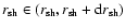 $r_{{\rm sh}} \in (r_{{\rm sh}}, r_{{\rm sh}} + {\rm d} r_{{\rm sh}})$